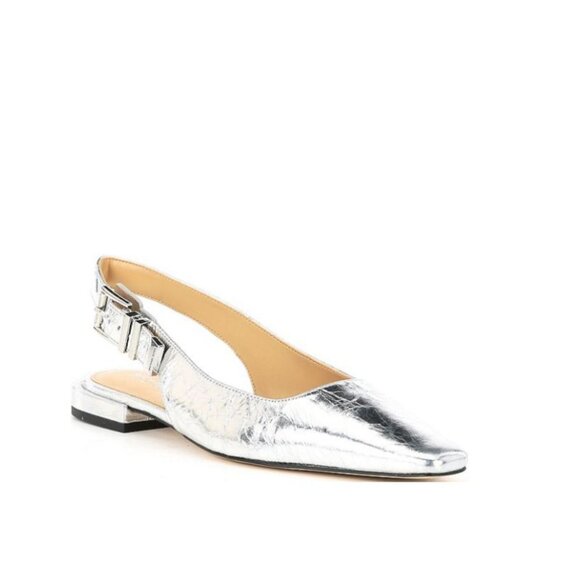 Michael Kors Darrington Metallic Logo Slingback Flats Size 6- Floor Sample - Picture 4 of 4